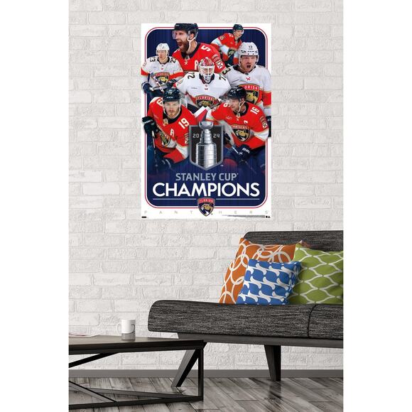 (2) NHL Florida Panthers 2024 Stanley Cup Champions Posters 34L"x 22.4" Unframed - Picture 8 of 9